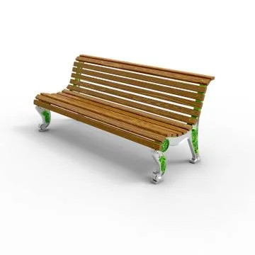 3d render image of aluminum bench Admiral 09 Stock Illustration