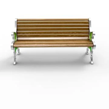 3d render image of aluminum bench Openwork 02 Stock Illustration