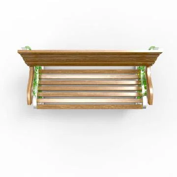 3d render image of aluminum bench Flora 03 Stock Illustration