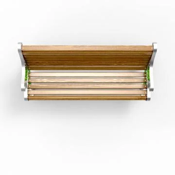 3d render image of aluminum bench Openwork 01 Stock Illustration