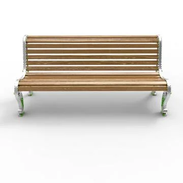 3d render image of aluminum bench Urban 09 Stock Illustration