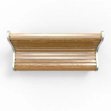3d render image of aluminum bench Urban 08 Stock Illustration
