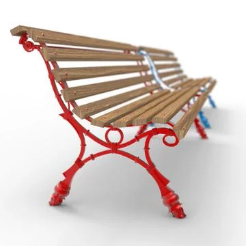 3d render image of aluminum bench new Europe 07 Stock Illustration