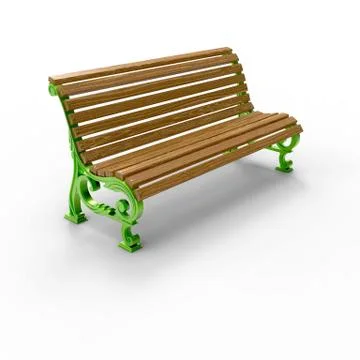 3d render image of aluminum bench Petersburg 01 Illustrazione stock