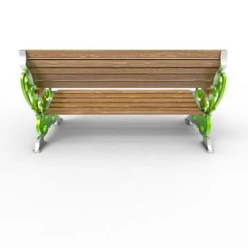 3d render image of aluminum bench Flora 06 Stock Illustration