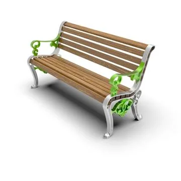 3d render image of aluminum bench Hephaestus 07 Stock Illustration