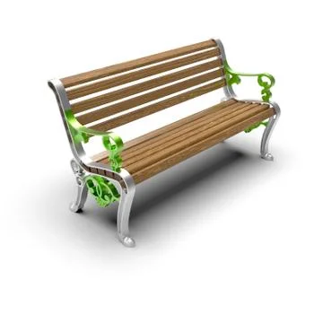 3d render image of aluminum bench Hephaestus 03 Stock Illustration