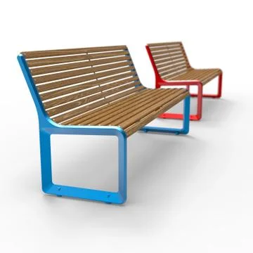 3d render image of aluminum bench Warsaw 07 Stock Illustration