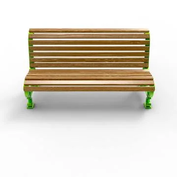 3d render image of aluminum bench Petersburg 04 Illustrazione stock