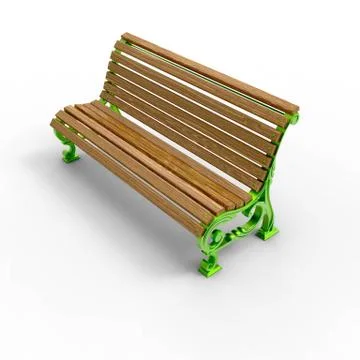 3d render image of aluminum bench Petersburg 05 Stock Illustration