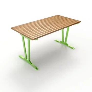 3d render image of a forged table Modern 02 Illustrazione stock
