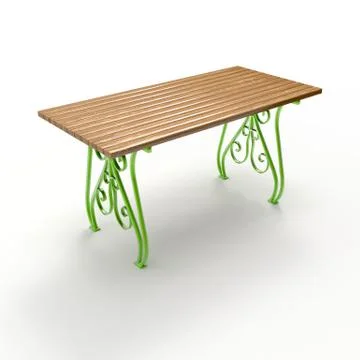 3d render image of a forged table Vena 05 Illustrazione stock