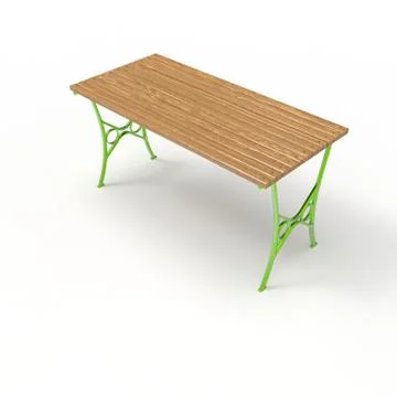 3d render image of a forged table Boulevard 04 Illustrazione stock