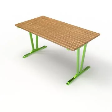 3d render image of a forged table Modern 05 Illustrazione stock
