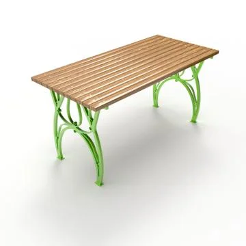 3d render image of a forged table Flora 01 Stock Illustration