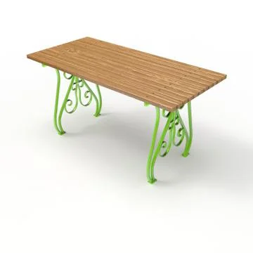 3d render image of a forged table Vena 03 Stock Illustration