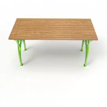 3d render image of a forged table Flora 03 Illustrazione stock