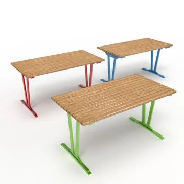 3d render image of a forged table Modern 03 Stock Illustration