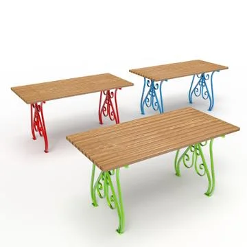 3d render image of a forged table Vena 01 Illustrazione stock
