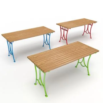 3d render image of a forged table Olimp 02 Stock Illustration