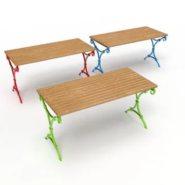 3d render image of a forged table Aven 01 Stock Illustration