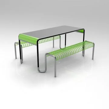 3d render image of Garden bench MT292 01 Stock Illustration