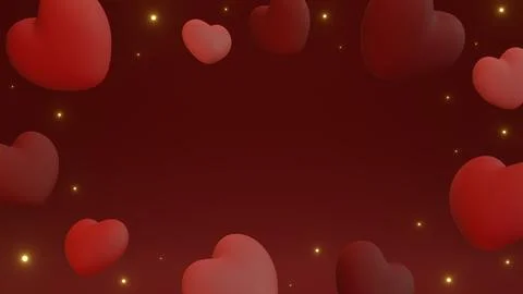 3d render image of heart with blank space for text for Valentines day. Illustrazione stock