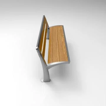 3d render image of a Lily bench aluminum 09 Stock Illustration
