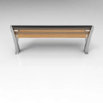 3d render image of a Lily bench aluminum 07 Stock Illustration