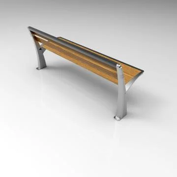 3d render image of a Lily bench aluminum 08 Stock Illustration