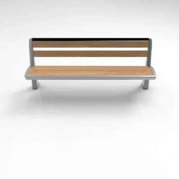 3d render image of a Lily bench aluminum 01 Stock Illustration