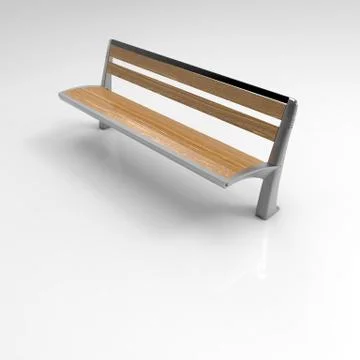 3d render image of a Lily bench aluminum 05 Illustrazione stock