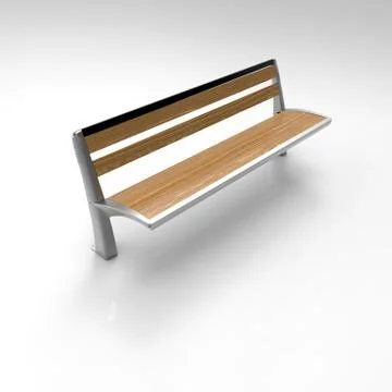 3d render image of a Lily bench aluminum 02 Stock Illustration