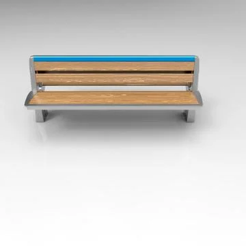 3d render image of Lily bench aluminum double 06 Stock Illustration