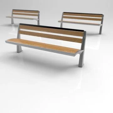 3d render image of a Lily bench aluminum 04 Stock Illustration