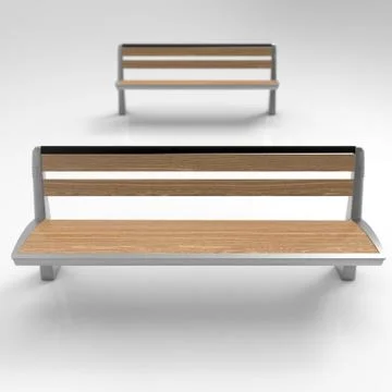3d render image of a Lily bench aluminum 03 Stock Illustration
