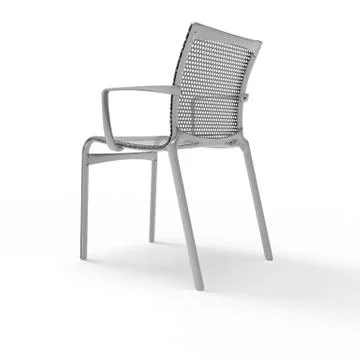 3d render image of a perforated metal office chair 07 Stock Illustration