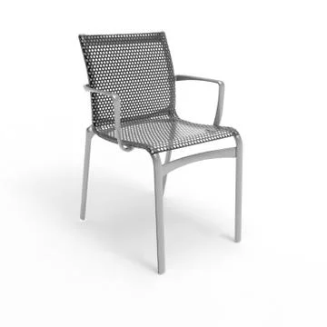 3d render image of a perforated metal office chair 03 Stock Illustration