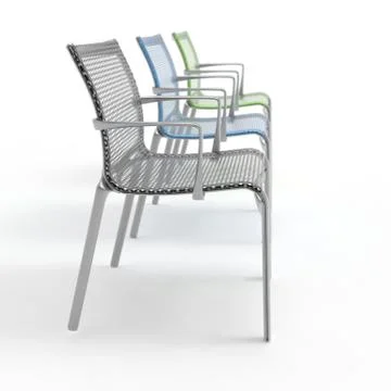 3d render image of a perforated metal office chair 04 Stock Illustration