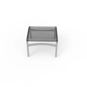 3d render image of a small stool made of perforated metal 06 Stock Illustration