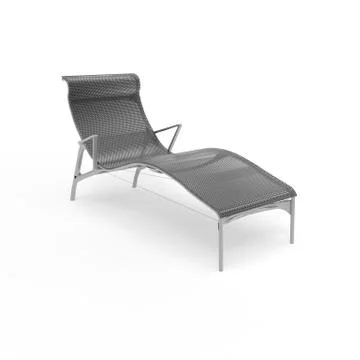 3d render image of a sunbed made of perforated metal 03 Stock Illustration