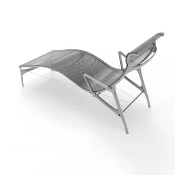 3d render image of a sunbed made of perforated metal 08 Stock Illustration