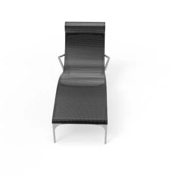 3d render image of a sunbed made of perforated metal 02 Stock Illustration