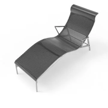 3d render image of a sunbed made of perforated metal 01 Stock Illustration