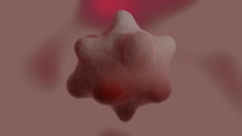 3d render of Immune system white blood cell, immune cell concept for virus re Stock Footage 125266153