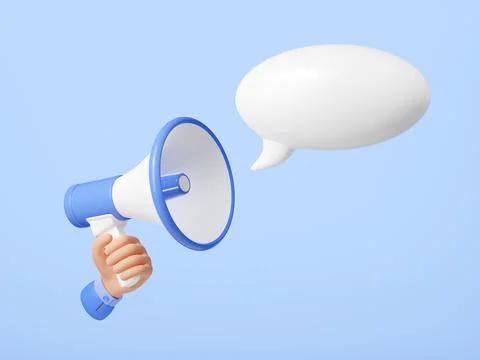 3d render, important announcement, message concept Illustrazione stock