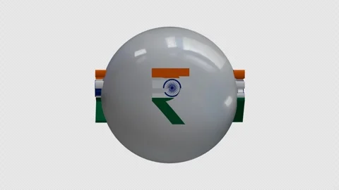 3D render indian rupee currency . 4K footage. Stock Footage 299700551