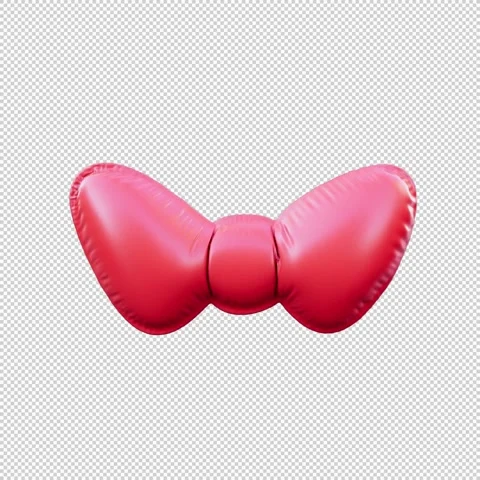 3D Render of Inflatable Balloon Bow Gently Stretching in Seamless Loop Anim.. Stock Footage 317741698