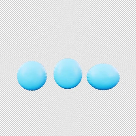 3D Render of Inflatable Balloon Dots Bouncing Alternately in Loop Animation.. Stock Footage 317741814