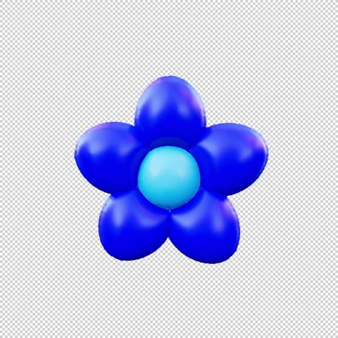 3D Render of Inflatable Balloon Flower with Expanding Petals in Seamless Lo.. Stock Footage 317741724